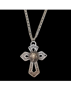 Pendentif Croix et chaîne Métal argenté