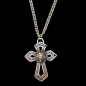 Pendentif Croix et chaîne Métal argenté