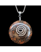 Pendentif Jaspe Pop sur chaîne