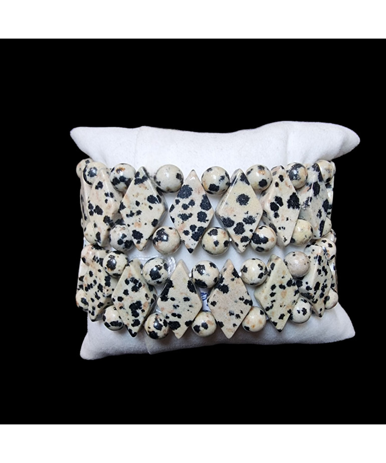 Bracelet Jaspe Dalmatien (s)