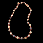 Collier Calcite jaune Jaspe paysage & Obsidienne neigeuse