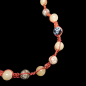 Collier Calcite jaune Jaspe paysage & Obsidienne neigeuse