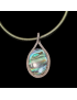 Pendentif Nacre Argent 925 sur cordon