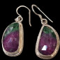 Boucles Rubis Zoïsite Argent 925