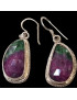 Boucles Rubis Zoïsite Argent 925