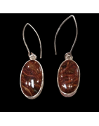 Boucles Piétersite facetté Argent 925