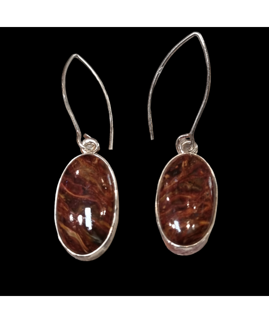 Boucles Piétersite facetté Argent 925