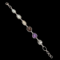 Bracelet Améthyste Citrine & Quartz fumé sertis Argent 925