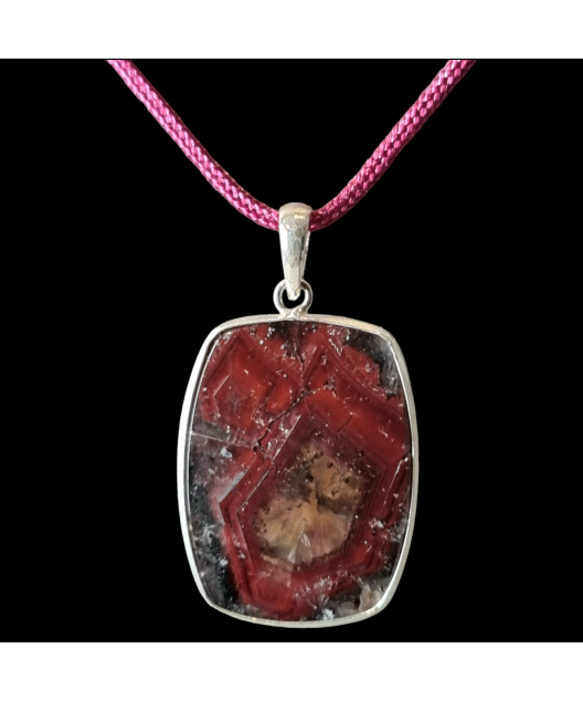Pendentif Super seven Argent 925 sur cordon réglable