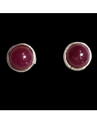 Boucles Rubis Argent 925