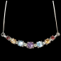 Collier Améthyste Topaze bleue Citrine & Grenat Argent 925