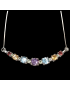 Collier Améthyste Topaze bleue Citrine & Grenat Argent 925