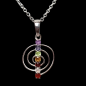 Pendentif 7 Chakras Spirale Argent 925