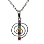 Pendentif 7 Chakras Spirale Argent 925
