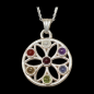 Pendentif 7 Chakras Fleur de vie avec chaîne
