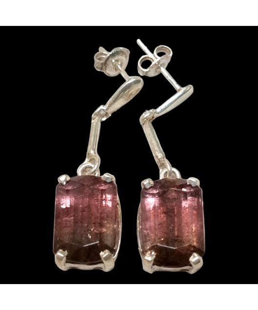 Boucles Rubellite Argent 925