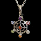 Pendentif 7 Chakras Roue de fortune Argent 925