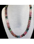 Collier Tourmaline Multicolore Pierres rondes 8mm