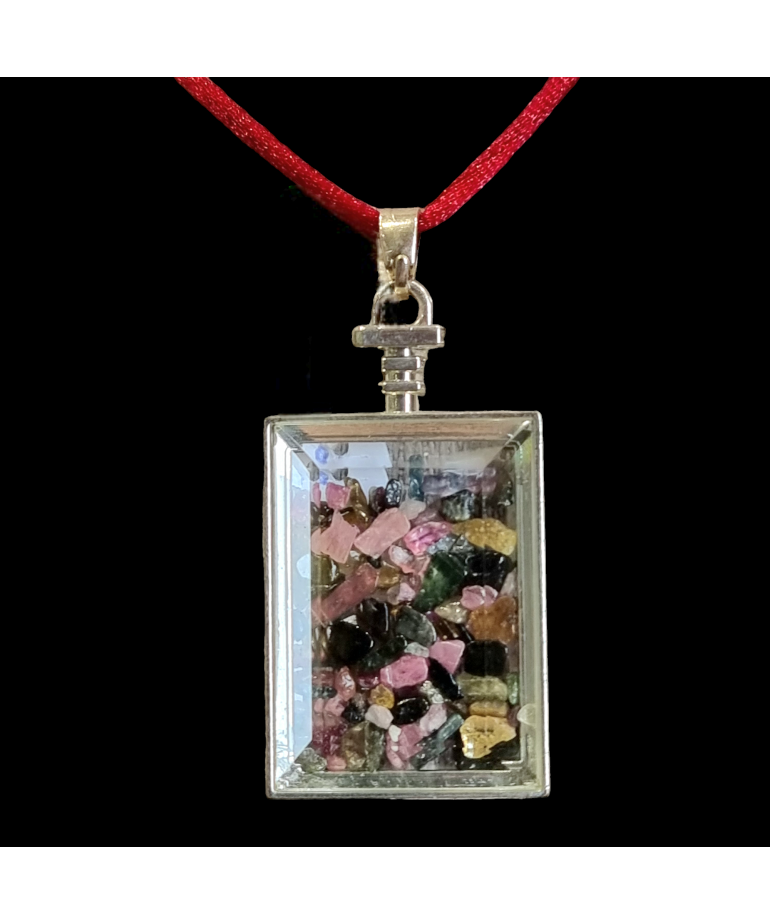 Pendentif Tourmaline baroque sur cordon réglable