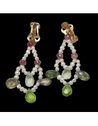 Boucles Tourmaline & Perles