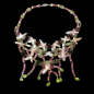 Collier Tourmaline Perles & Nacre fermoir argent 925