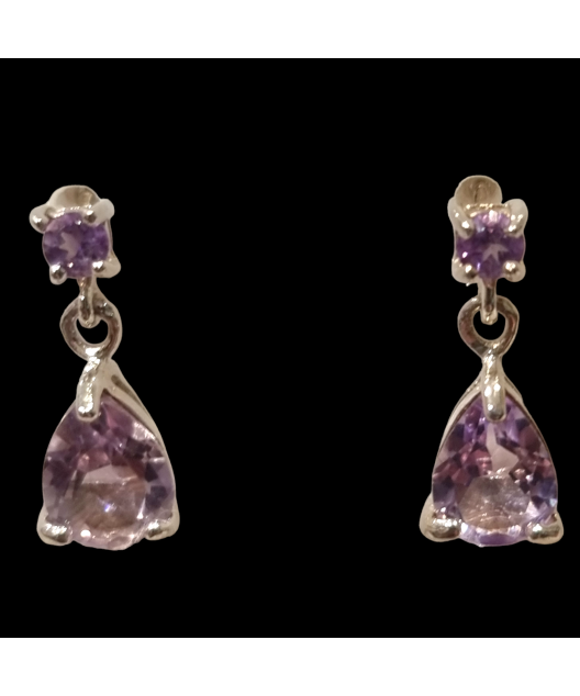 Boucles Améthyste Argent 925
