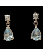 Boucles Topaze bleue Argent 925