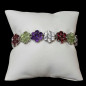 Bracelet Améthyste Grenat Péridot & Zirconium Fleur