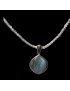 Pendentif Labradorite Argent 925 sur collier Labradorite facettées