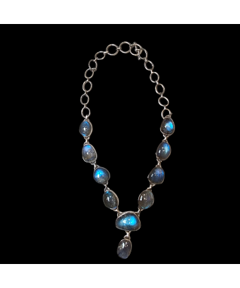 Collier Labradorite sertie...