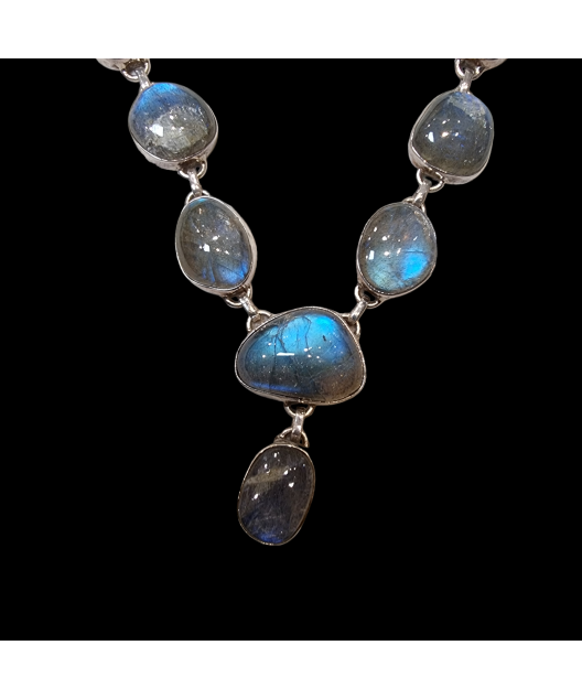 Collier Labradorite sertie Argent 925