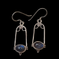 Boucles Labradorite sertie Argent 925