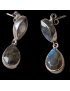 Boucles Labradorite Goutte Argent 925