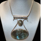 Pendentif Labradorite et chaîne Argent 925