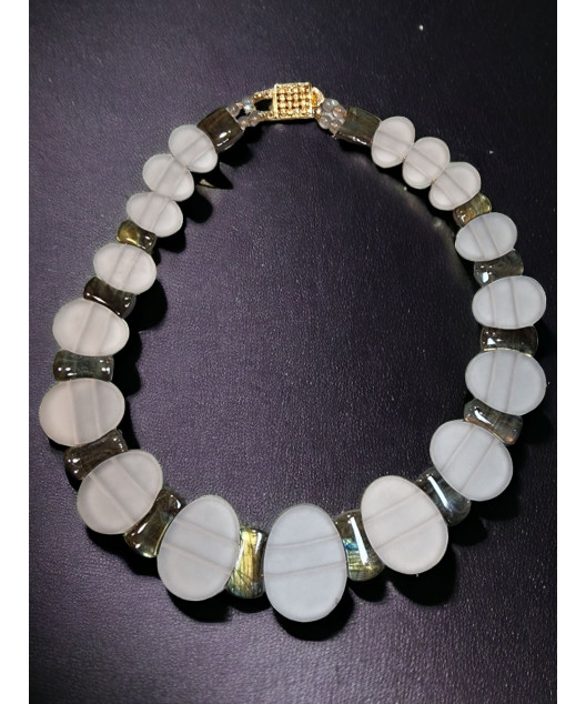 Collier Labradorite & Cristal de roche