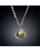 Pendentif Labradorite Argent 925 avec chaîne