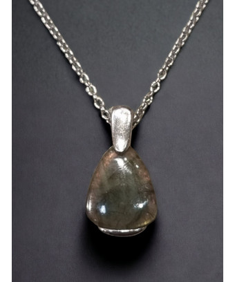 Pendentif Labradorite Argent 925 avec chaîne