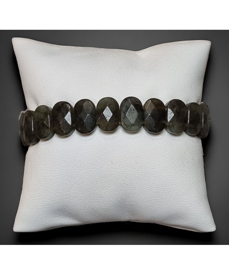 Bracelet Labradorite lamelles facettées