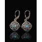 Boucles Labradorite losanges Argent 925