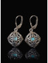 Boucles Labradorite losanges Argent 925