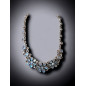 Collier Labradorite Fleurs serties & chaîne Argent 925
