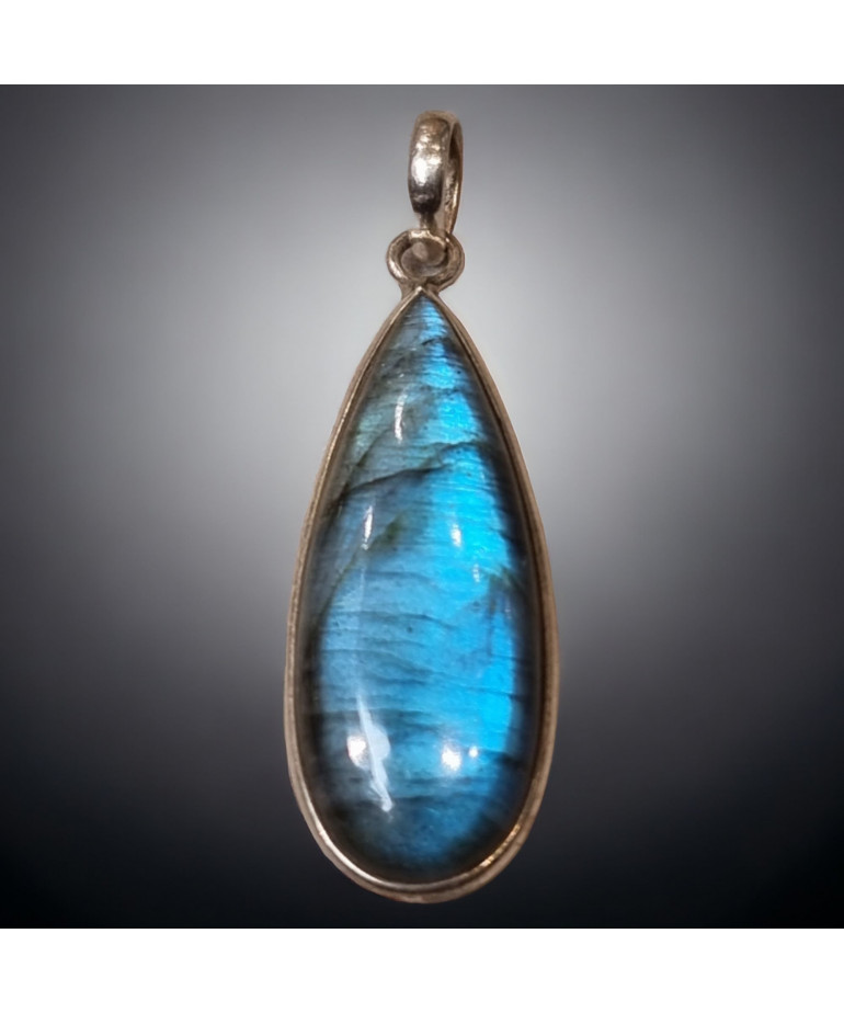 Pendentif Labradorite Goutte  Argent 925