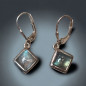 Boucles Labradorite losanges Argent 925