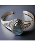Bracelet Labradorite Ethnique rigide Argent 925