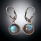Boucles Labradorite rondes Argent 925