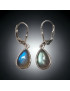 Boucles Labradorite gouttes Argent 925