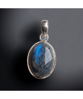 Pendentif Labradorite ovale Argent 925