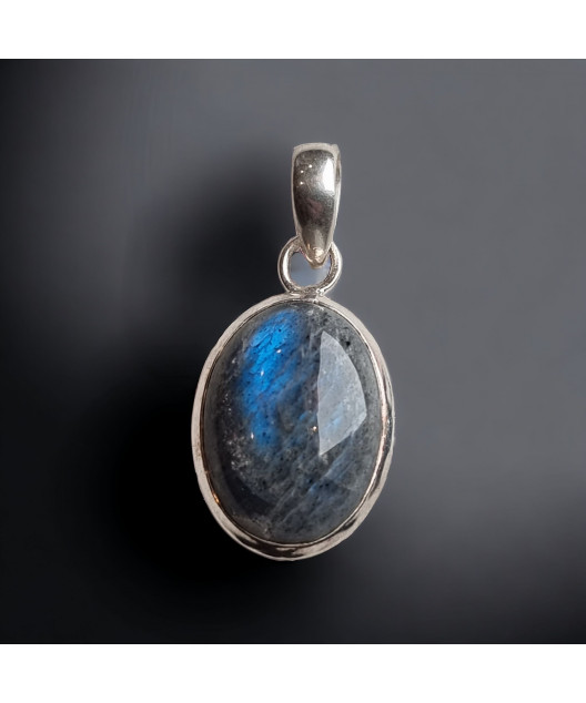 Pendentif Labradorite ovale Argent 925