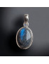 Pendentif Labradorite ovale Argent 925