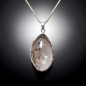 Pendentif Cristal de roche Arc en ciel Argent 925 sur cordon réglable